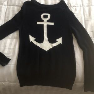 Navy blue anchor sweater